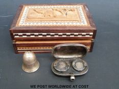 A hallmarked silver sovereign case,