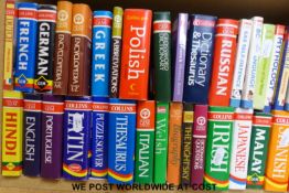 A collection of Collins Gem dictionaries and survival guides, dictionaries include Latin, Japanese,