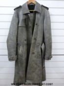 An Alexander McQueen gentleman's leather trench coat