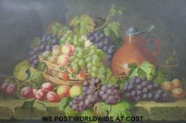 Charles Thomas Bale (1849-1925) oil on canvas, still life of fruit, signed lower left,