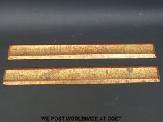 A pair of Burmese gilt wooden covers for scriptures