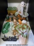 A collection of Sylvac ware including wall pocket,