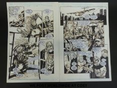 Supersoldiers number 9 for Marvel original black and white pen artwork