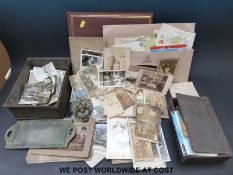 A quantity of postcards including horse-drawn Red Cross wagons, 1905 Ramsgate train smash,