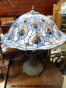A Tiffany style table lamp (H66cm)