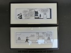Reginald Smythe (1917-1998) pair of Andy Capp cartoons one dated 31 December 97 and consecutively