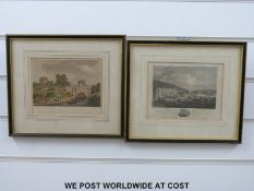 Two 19thC coloured engravings 'Entrance to the Tunnel leading to Sapperton Hill,