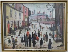 An L S Lowry print 'The Procession' (44cm x 60cm)