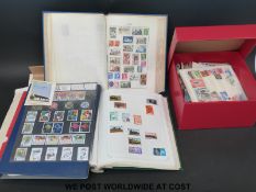 A box of all world stamps comprising albums,