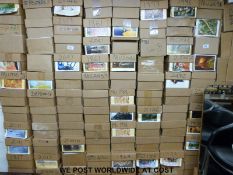 Approximately 113,000 postcards contained in 113 boxes,