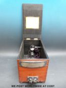 A cased vintage galvanometer by H.W.