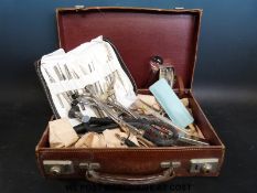 A small leather doctor's case monogrammed 