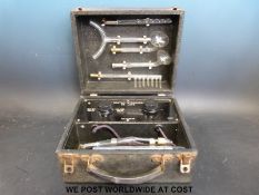 A mid-20thC Soltan Standard deluxe medical therapy machine complete with glass mushroom and comb