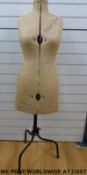 A vintage adjustable dressmaker's dummy