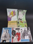 A quantity of retro fashion and clothing brochures etc to include Moss Brothers,