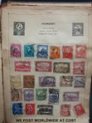 An Improved stamp album and sundry stamps loose in album