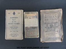 'Stanford's 'Map of the River Thames' together with linen-backed Ordnance Survey District Map of