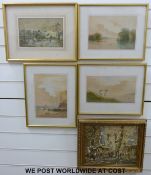 A selection of watercolours,