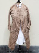 A Georgian man's silk brocade coat and shirt