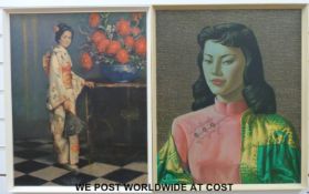 Two retro prints by Trechikoff and Gilroy (each 60 x 50cm)