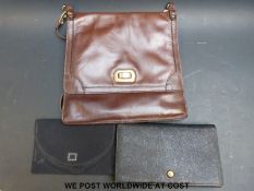 A ladies leather evening bag marked Finnigans, Bond Street, London,