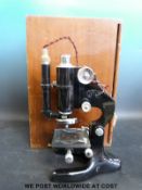 A cased microscope by Beck, London, serial no 12318.