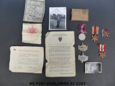 A set of four Gloucestershire Regiment WWII medals, comprising 1939-1945 medal, 1939-1945 star,