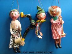 Three Pelham Puppets all with moving mouths; Farmer,