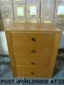 Bedside chest of four drawers (W52 D45 H66cm)