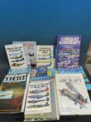 A collection of books relating to the world's air forces and aircraft including Roy Conyer's An