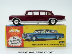 Corgi Toys diecast model Mercedes Benz 600 Pullman, 247, with metallic maroon body,
