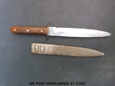 An Austro Hungarian or Italian 1930's fascist combat knife / dagger, overall length 35.