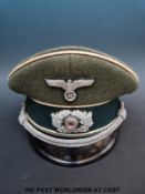 A German Infantry Officer's WWII visor cap