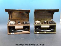 A pair of British military D Mk V field telephones.