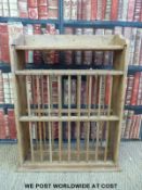 A pine plate rack (88cm x 65cm)