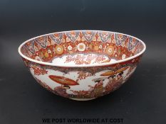 A very large Chinese style punch bowl