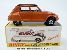 Dinky Toys diecast model Citroen Dyane, 149, with metalic bronze body,