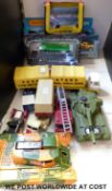 A collection of Dinky, Corgi, Matchbox and other diecast model vehicles, some in original boxes,
