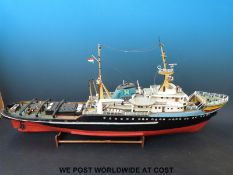 A scratch built model of a salvage toy boat 'Zwarte Zee',