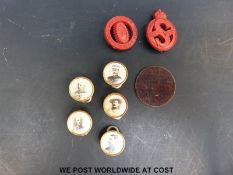 Two salvage (for the war effort) badges,