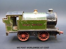 Hornby 0 gauge 0-4-0 clockwork tank locomotive GWR 6600