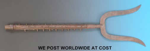 A Japanese Edo period Sasumata spear fork used by the Samurai police as a restraining weapon.