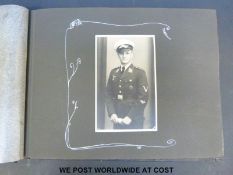 A leather covered album entitled 'Meine Dienstzeit' (My Military Record) detailing a Luftwaffe