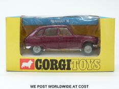 Corgi Toys diecast model Renault 16 TS, 260, with metallic red body, yellow interior and cast hubs,