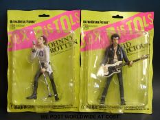 Two Medicom Sex Pistols ultra detail figures, Johnny Rotten and Sid Vicious, both in original boxes.