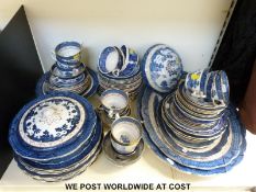 A quantity of Royal Doulton Booth's Old Willow pattern dinner and tea ware
