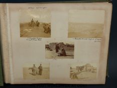 A Boer War photograph album containing over 200 photographs including views of 5th Lancashire