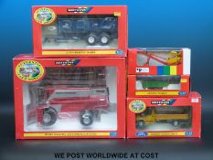 Five Britains diecast model farm vehicles, 00054, 00049, 00234B, 9565 and 9559,