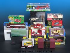 Nineteen mainly Corgi diecast model vehicles and vehicle sets including 24 carat gold plated Rolls