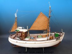 A scratch built model of a sailing trawler 'Mary-Ann',